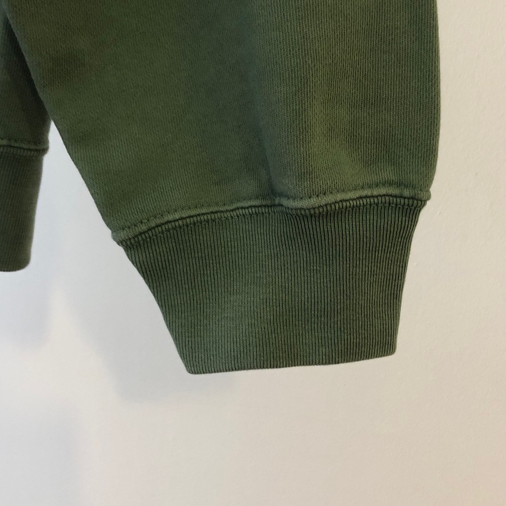 Uniqlo Peanuts Snoopy Joe Cool Crew Neck Sweatshirt Green Pullover Raglan Size S - Picture 7 of 16